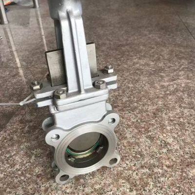 Stainless Steel Knife Gate Valve Slide Gate Valve 150mm SS304 Pneumatic Petal Type 8 Inch Dn500 Slurry Knife Gate Valve photo-5