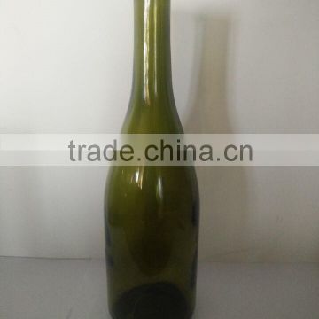 525g 750ml green glass beer bottle,custom design glass bottle