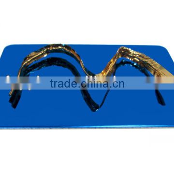 304 no.8 mirror finish blue color stainless steel sheet