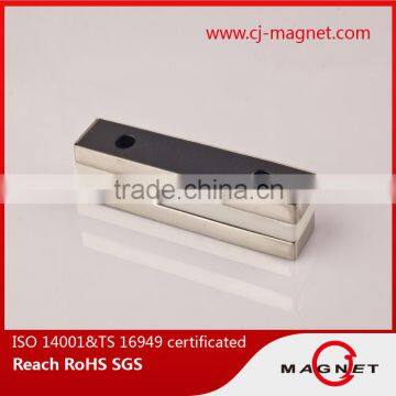 ndfeb magnet for industrial use with two holes