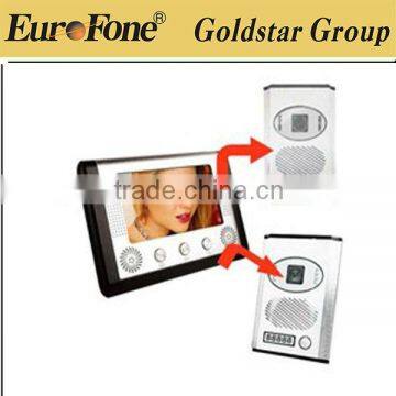 2013 7" LCD video door phone 2 outdoor main stations+ 1 indoor unit