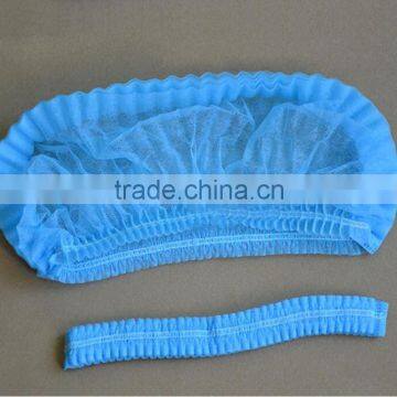 Blue disposable PP nonwoven bouffant cap CE ISO FDA