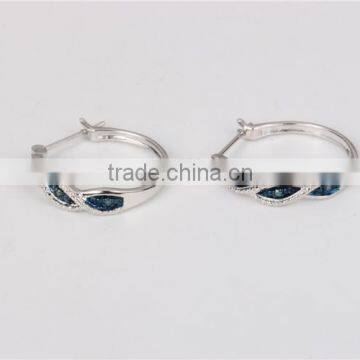 Newest Design 925 Pure Silver Hoop Earring for Modern Lady photo-3