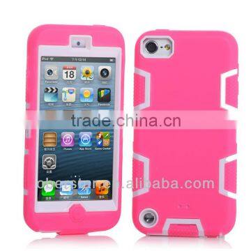 Hard Case Three in One Hybrid Rubber Impact Case Cover For Apple ipod Touch 5