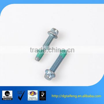 black oxide hex head machine bolt with nylon patch