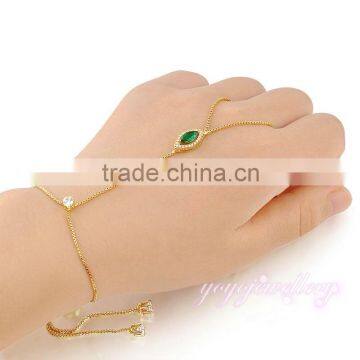 Ring with bracelet handmade women fake gold bracelet jewelry design for girls