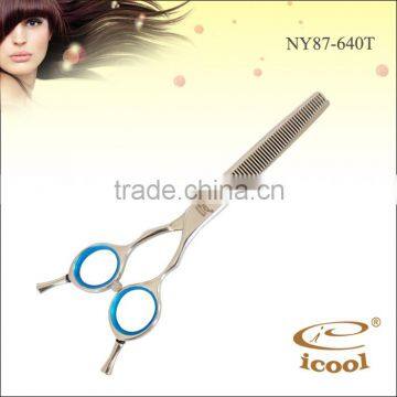 professional sale Two-tailed and blue nail finger ring hair scissors