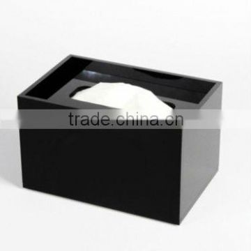 Black acrylic napkin holder cover/box,acrylic tissue box cover/case