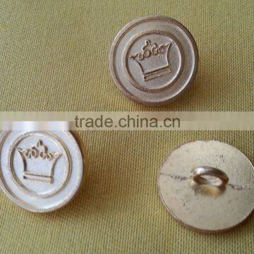 Crown Logo in Gold NF Color Metal Shank Button -- M1607 photo-2