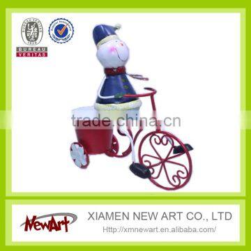 Snowman in bcycle metal christmas product