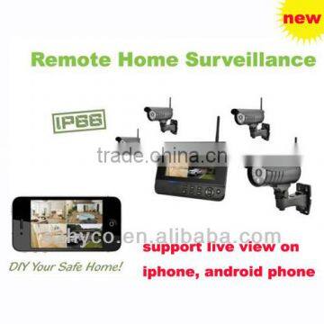 4ch digital wifi security wireless ip camera support android phone iphone