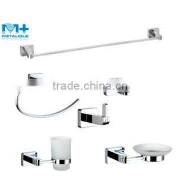 Hot Sale New In Stocked Square Bathroom Bath Accessories Sanitary Ware Set 60000-CR