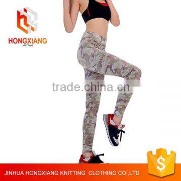 Hongxiang High Elastic Camouflage Sports and Yoga Quick-drying Tight Waist Women Legging Pants