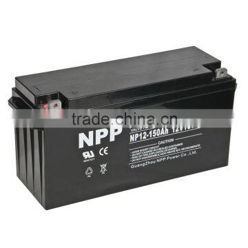 NPP 12v 150ah sealed maintenance-free deep cycle battery for UPS solar power manufacturer