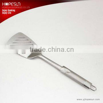 High grade cooking tools best stainless steel slotted flat pan turner