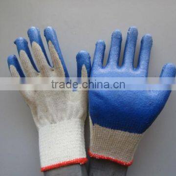 Half Latex Coated Yellow Cotton Glove