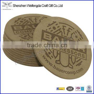 Excellent Dull Polish Real Leather Cup Mats