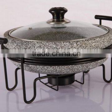 Granite stone steam cooker pot with frame non-stick cookware set