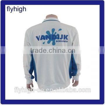 Men's Long Sleeve 100% Cotton Pique Polo Shirt With Strip Collar photo-2