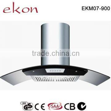 Stainless Steel Baffle Filters Push Button 90cm Chimney Hood