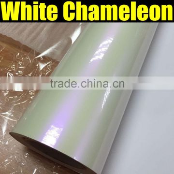 chameleon car wrap film white to purple car sticker 1.52*20m per roll