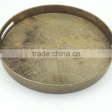 Manufacturer Plastic and glass tray with printing map