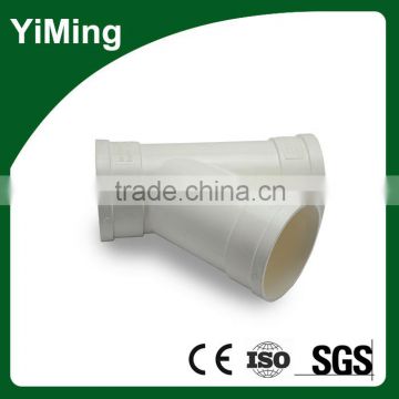 YiMing PVC 45 Degree Y Branch Pipe Fitting Lateral Tee