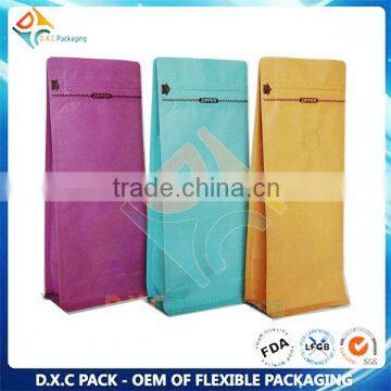 Customized Kraft Paper Box Pouch For Coffee Packaging with Valves