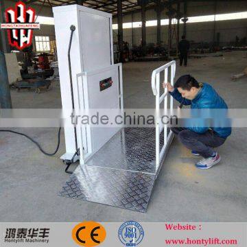 3.5m CE wheelchair platform elevator lift with wheels movable in floor