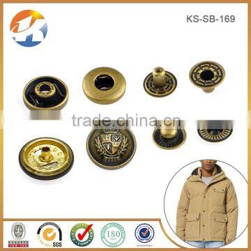 Hot Sale Cheaper Antique Brass Custom Metal Snap Button Quality Choice photo-3