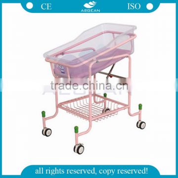 ABS meterial AG-CB010 bassinet hospital furniture movable baby cot