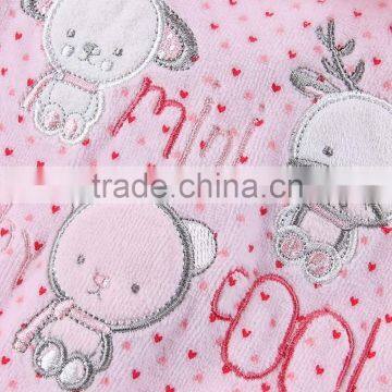 2016 Lovely Design Long Sleeves Baby Girl Winter Velour Romper photo-3