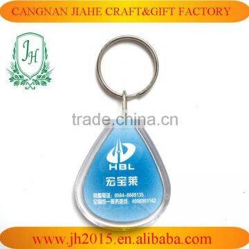 New design clear acrylic key chain clear plastic key ring from China manufactur