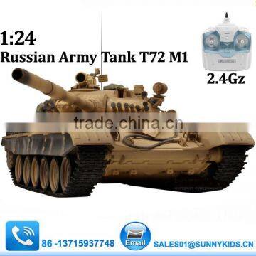 2.4G rc Airsoft Tank 1:24 rc Tank T72 VS Tank With Shooting BB Russian Tank T72 M1 photo-3