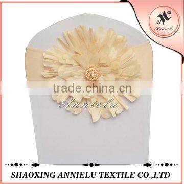 Fancy wedding accessory cloth flowers with rhinestones