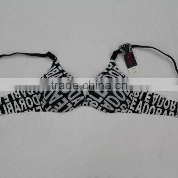 2014 New Design Character Print Women Seamless Bonding Non-wire Bra