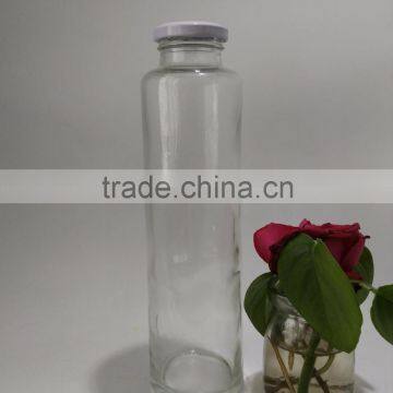 500ml 16oz cylinder glass juice bottles with 43mm tin lid