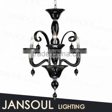 3 candelabra vintage murano glass chandelier black pendant light