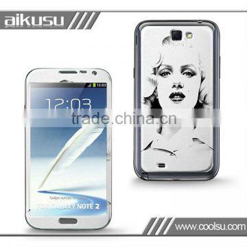 2013 3m gel skin for samsung galaxy note 2 with sketch beauty series