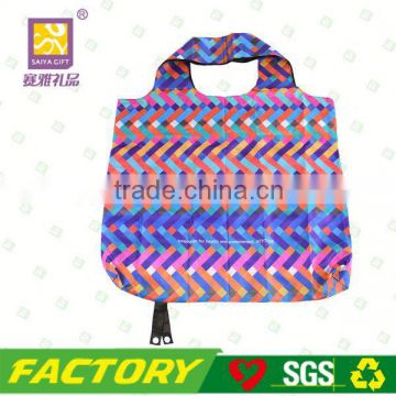 Printed polyester beach tote bag