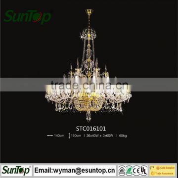 2016 european crystal chandelier light with LED bulb