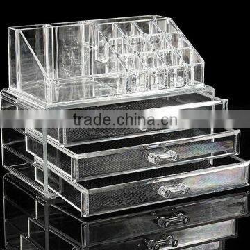 High-Quality Acrylic Cosmetic Box with Drawers,do accept any design,size,logo and color