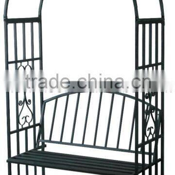 Garden Rose Arch with Bench for Climbing Plants
