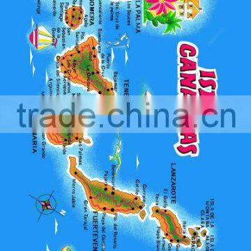 100%cotton reactive map printing beach towel disposable towel