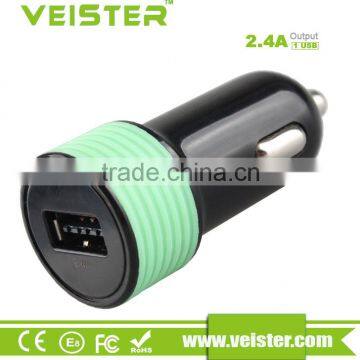 veister high quality 5v 2.4a hot sale single usb car charger