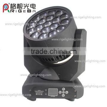 Guangzhou hot sales LED Hawkeye 260W RGBW 19Leds 12W RGBW 4IN1 moving Head Light