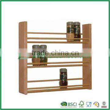 3-Tier Bamboo Spice Rack for Kitchen