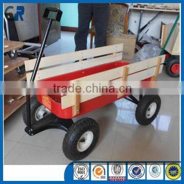 Qingdao Manufacturer Garden 1801Wood Tool Cart