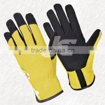 Flower-pattern, Lady Gardening Glove, Working Glove, Safety Glove, Imitation Leather Glove photo-3