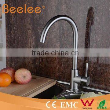304 stainless steel goose neck kitchen faucet with single lever handle HS15010